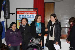 Na foto esto seis mulheres, delegadas eleitas que representaro So Luiz Gonzaga na conferencia estadual.