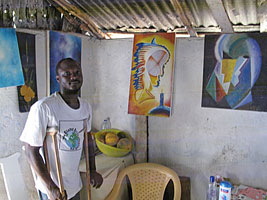 Eder Romeus in his shack